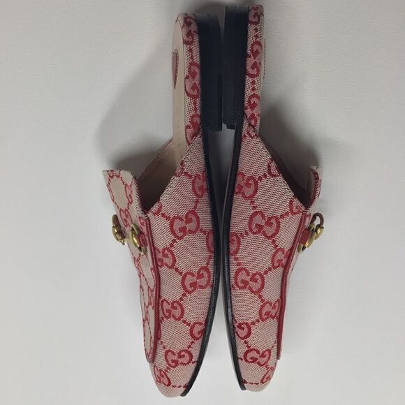 Gucci Princetown Horsebit Mule – Red Hearts Canvas EU 36 - Picture 8 of 17